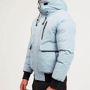 Veste d'hiver pour homme, décontractée, à capuche, épaisse, coupe-vent, avec fermeture éclair, veste matelassée chaude pour l'extérieur - Product Image 3