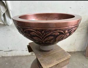 Indian Manufacturer Copper <strong>Wash</strong> <strong>Basin</strong> with Rust Free for Home Hotel Bathroom Use Luxury <strong>Wash</strong> <strong>Basin</strong> for Sale - Product Image 2