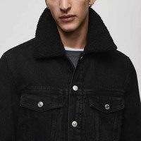 Veste en jean noire pour hommes, vêtements d'extérieur décontractés classiques boutonnés, Streetwear élégant, manteau coupe ajustée, vêtements de travail durables, Jean à la mode rétro