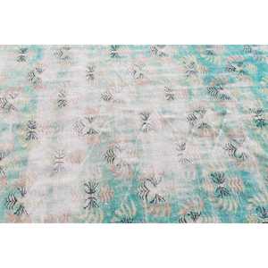 พรมวินเทจขนาด 3.8x7.6 ฟุต, พรมตุรกี, พรมขนสัตว์เปอร์เซียสีเขียว - Product Image 5