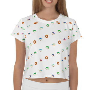 Premium Quality Ladies Crop <b>Top</b> T Shirt Custom Made Solid Color Best Selling Drop Shoulder Plus Sized O Neck Summer Street Wear - Product Image 1