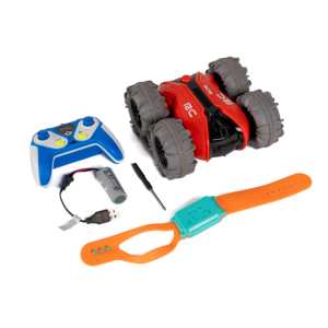 Coche de Acrobacias RC Aquabot de Doble Modo, Control por Reloj a Largo Alcance, Resistente al Agua, con Luces, Fácil de Montar, para Uso en Tierra y Agua - Product Image 2