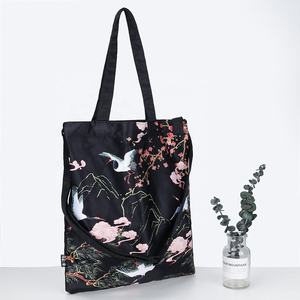 Bolsa de Mano Reutilizable Personalizada de Lona Rpet de Moda para Mujer con Cremallera para la Vida Diaria y Compras en el Supermercado - Product Image 3