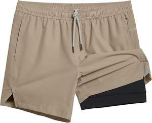 กางเกงขาสั้นออกกำลังกายผู้ชาย โพลีเอสเตอร์ผสมสแปนเด็กซ์ รุ่นใหม่มาแรงปี 2024 ระบายอากาศ แห้งเร็ว เหมาะสำหรับวิ่ง ฟิตเนส ยิม และเล่นกีฬา - Product Image 1