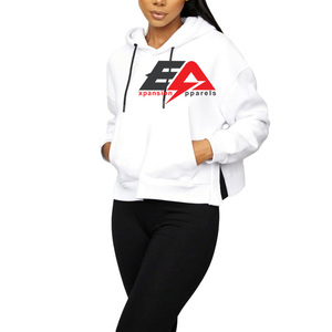 Wholesale 2024 High Quality Custom Top Solid Hooded Pullover Fleece <b>Hoodies</b> <b>for</b> <b>Women</b> Hot Selling Winter Clothing Front Logo - Product Image 1