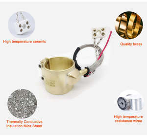 Chauffage à bande en cuivre et en laiton électrique industriel 110v 40x40 300w pour pièces de machine de moulage par injection de plastique - Product Image 6