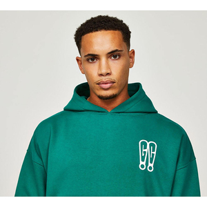 Sweat à capuche léger et respirant 100 % coton pour homme, col gaufré, logo personnalisé, broderie 3D, impression sérigraphique, hiver – Meilleures ventes - Product Image 5