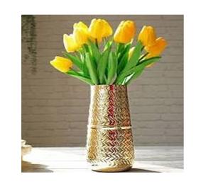 Florero Maceta para el hogar Sala de estar Dormitorio Uso decorativo Florero de metal con diseño floral en precio al por mayor - Product Image 3