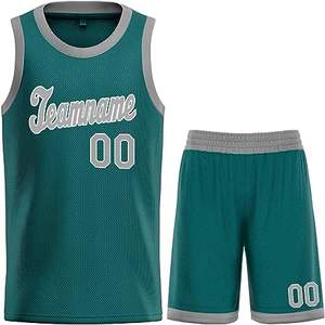 Uniforme de basket-ball personnalisé pour adultes, respirant, antibactérien, séchage rapide, 100% polyester - Product Image 4