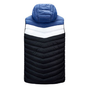 ODM 2026 Gilet sans manches matelassé réversible en toile et cuir pour homme, respirant, vêtement d'extérieur d'hiver, service OEM personnalisable - Product Image 2