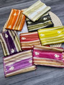 Heavy Glossy Heavy Banarasi <b>Tissue</b> Silk Ethnic Saree with Exclusive Blouse Party <b>Wedding</b> Festival wear Elegant Style Women wear - Product Image 2