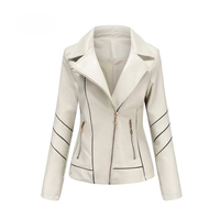Veste d'hiver pour moto en peau de mouton respirante avec fermeture éclair, nouvelle conception 2024, taille XL pour femmes, poches, rayures, rembourrage en coton, OEM