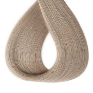 Virgin Remy Skin Weft Hair Extensions 17" Cool Beige Blonde Straight - Product Image 4