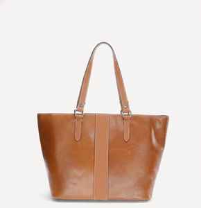 Sac fourre-tout vintage en cuir jaune pour femme, grand sac à bandoulière, motif bonbon, sac de travail, sac de voyage, sacoche en cuir véritable - Product Image 5