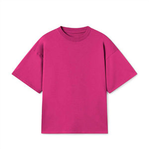 เสื้อยืดผ้าฝ้าย100% สำหรับผู้ชายทรงโอเวอร์ไซส์ทรงหลวมสไตล์สตรีทใส่สบาย - Product Image 1