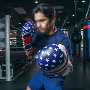 Meilleures ventes Gants de boxe imprimés pour hommes OEM personnalisé Gants d'entraînement en cuir véritable Fabriqués directement pour les arts martiaux Boxe - Product Image 6