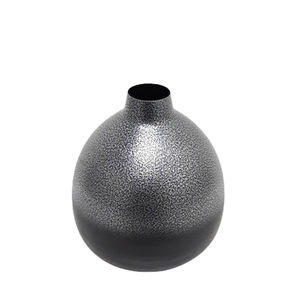 Florero redondo de hierro Color madera de melocotón maceta creativa para mesa y decoración de boda hecho a mano a granel - Product Image 2