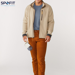 Chaqueta de Invierno y Otoño 2026 con Logotipo Personalizado, Unisex, de Lona Reciclada, con Cuello Alto, Cierre Completo y Forro Polar Suave para Hombre - Product Image 5