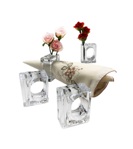 Meilleur rond de serviette de table pour les repas d'intérieur Porte-serviettes en tissu de couleur acrylique pour hôtels et fêtes Caractéristiques stockées - Product Image 2