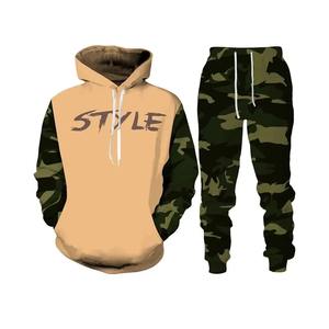 Ensemble sweat-shirt et jogging deux pièces de haute qualité, personnalisé OEM ODM, motif uni d'hiver, hommes, coton biologique 100% de haute qualité, streetwear - Product Image 5
