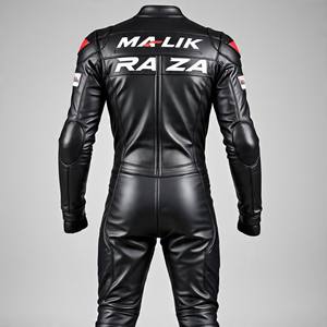 Combinaison en cuir de moto de course professionnelle 1 pièce Armure approuvée CE Logo personnalisé OEM-Fabriqué au Pakistan - Product Image 3