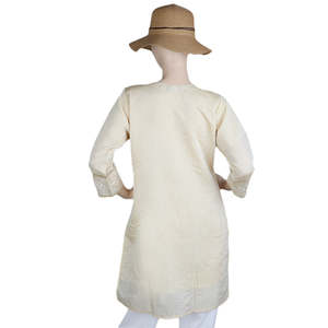 Kurti bordado de lujo para mujer - Color Fawn - Product Image 5