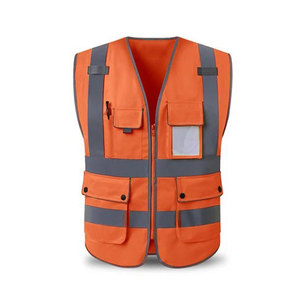 Chalecos DE SEGURIDAD reflectantes de alta visibilidad de fábrica, chaleco de bolsillo con líneas reflectantes para hombres y mujeres - Product Image 6