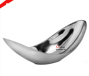 Tazón de comida y fruta seca de acero inoxidable de metal con acabado plateado de alta calidad para restaurante y bar de hotel - Product Image 5