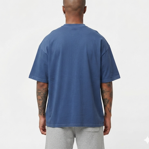 T-shirt vierge personnalisé OEM, T-shirts graphiques streetwear, T-shirt uni oversize grande taille, T-shirt oversize vintage pour homme - Product Image 2
