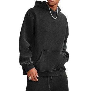 High Quality Men's <b>Black</b> Sweatshirt Quick Dry Breathable Lightweight Plus Size <b>Hoodie</b> Custom Logo Unisex Winter Apparel <b>Plain</b> - Product Image 5