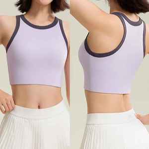 เสื้อกล้ามกีฬาและลำลองสำหรับผู้หญิง เสื้อชั้นในออกกำลังกาย ระบายอากาศ แห้งเร็ว เสื้อชั้นในกีฬา เสื้อครอปท็อปโยคะ สำหรับผู้หญิง - Product Image 6