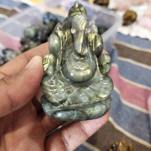 Estatua de Ganesha Idol de piedra Natural para decoración, estatua de Ganesha de cristal, diosa Idol de Ganesha, venta al por mayor - Product Image 6