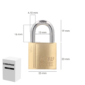 Normal Bow Brass <b>Padlock</b> 25 mm. Target Series - Product Image 2