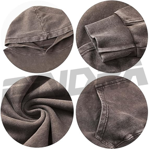 Oversized acid washed hoodie in <b>pink</b> salti color with soft feel relaxed street style for daily comfort and bold trendy vibe pro - Product Image 5