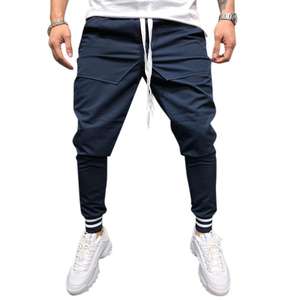 Pantalones Deportivos Ajustados de Alta Calidad para Hombre, Diseño de Logotipo Personalizado, Impresión, Precio al por Mayor, Pantalones Deportivos de Cintura Baja, Material de Algodón - Product Image 1