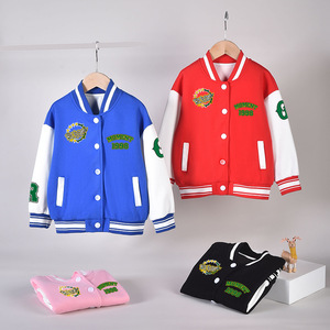 2024 Nieuwkomer Peuter Herfst Winter Kinderen Losse Casual Jas Top <span class=keywords><strong>Stock</strong></span> Kid Honkbal Jack Jongens Varsity Jas