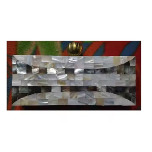 Embrague de metal Bolso de mano de resina Trabajo de resina Peso ligero para bodas por artesanía de media luna - Product Image 3