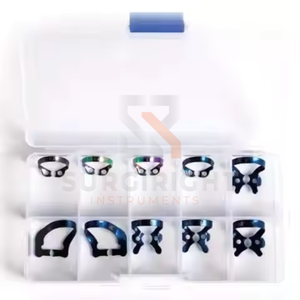 Dentist Blue Coated Rubber Dam Clamps Electricity Surgical Tools for Tooth Restoration Surgery Barrier <b>Clip</b> Stainless Steel - Product Image 4