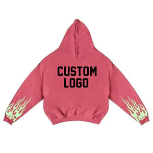 Usaze deportes logotipo personalizado hombres XXL pantalones de chándal acampanados conjunto con capucha de alta calidad 100% algodón polar chándal espacios en blanco adultos invierno - Product Image 2