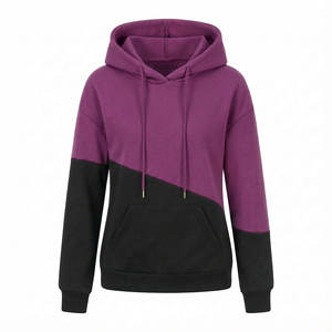 Compra al por Mayor Sudaderas Personalizadas para Mujer, Sudadera con Paneles en Contraste, Estilo Informal, Logotipo Propio OEM, Ajuste Holgado, Hombros Caídos, Sudaderas de Algodón - Product Image 4