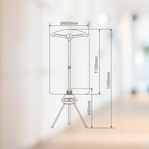 Asciugatrice portatile Kalera 1000W 10Kg 65x145cm (GSC 301030002) - Product Image 3