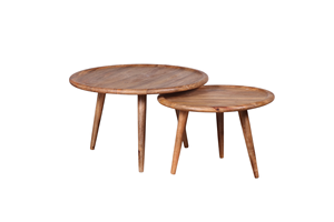 Mesa de Centro Moderna y Elegante Hecha a Mano, Acabado Resistente en Tono Nogal Natural, Impresionante Mueble Decorativo para Sala de Estar - Product Image 2