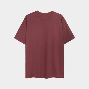 Surdimensionné 100% coton col rond luxe tendance mode décontractée unisexe manches courtes coupe ajustée blanc style vintage T-shirts pour hommes - Product Image 1