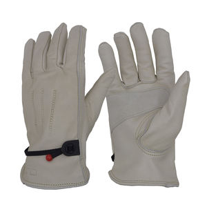 Premium Full Grain Cowhide Palm Back Leather Anti-Chemical Anti-Static Durable Work <b>Ladies</b> <b>Gardening</b> <b>Gloves</b> - Product Image 5