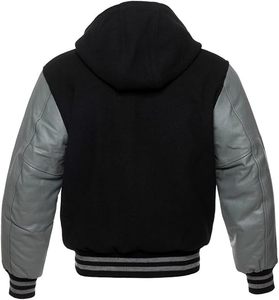 High Quality Lightweight Men's Varsity Letterman <b>Jacket</b> Winters Comfortable Leather Sleeves Chenille Embroidery Wool Fabric - Product Image 2