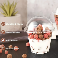 Gobelets en plastique PET transparent durables pour milkshake, dessert, glace, fruits coupés, yaourt, gobelets en plastique jetables pour yaourt et dessert avec logo