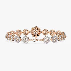 IGI Certified Sterling Silver Diamond Tennis <b>Bracelet</b> for <b>Women</b> and Girl's Rose Gold - Product Image 2