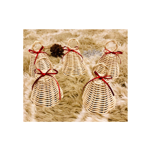 Adornos navideños de ratán hechos a mano para la decoración del árbol y el hogar, estilo festivo natural para un ambiente festivo cálido - Product Image 4