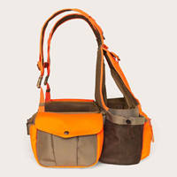 Respirant Upland Strap Vest Dark Tan Blaze Orange Poids moyen Sac de jeu de haute qualité Gilet Poches pleine hauteur Sac de jeu arrière doublé