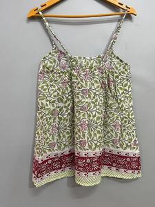 ชุดเสื้อผ้าใส่อยู่บ้านพิมพ์ลายใบไม้สีเขียวสำหรับเด็กผู้หญิงคอลึกเสื้อสายเดี่ยวและกางเกงขาสั้นคลุมชายหาดเสื้อกล้ามใส่กลางคืนดูตุ๊กตาเด็ก - Product Image 2